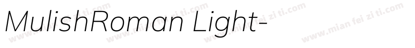 MulishRoman Light字体转换